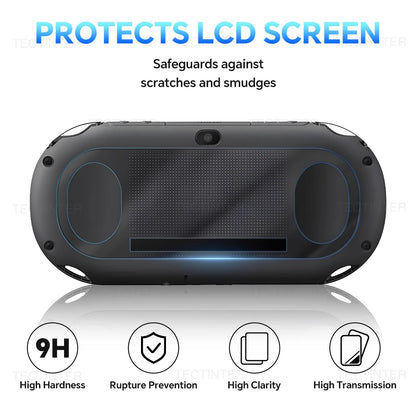 Protector Pantalla Cristal Templado HD Transparente para Sony PS Vita (PSV 1000/2000) Cubierta Frontal + Trasera (1/2 Unidades)