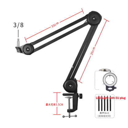 Elikliv Digital Microscope Flexible Arm Suspension Boom Scissor Arm Stand Metal Bracket for DM602 flex