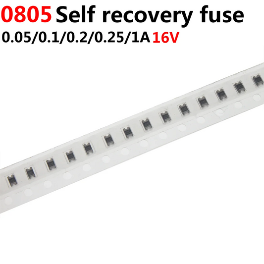 100pcs 0805 1206 1812 Automatic recovery fuse 50MA 0.1A 0.2A 500MA 0.75A 1.1A SMD Resettable Fuse PPTC PolySwitch Self-Recovery