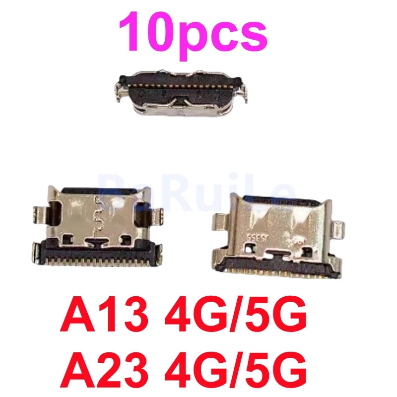 10 Uds conector de puerto de carga USB para Samsung A03 A13 A14 A15 A23 A24 A25 A32 A34 A35 A52 A53 A54 A55 A72 A73 enchufe de base de carga