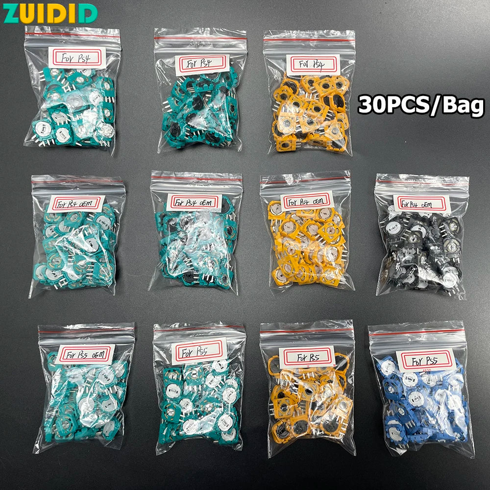 Potenciómetro Resistor Eje Analógico 3D / Micro Switch para Joystick Control PS4/PS5 (Bolsa 30 Unidades)