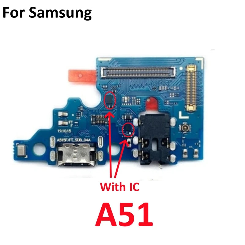 Flex Conector Carga Rápida USB para Samsung A12/A13/A14/A23/A34/A51/A71/A70/A52/A53/A72/A73 (4G/5G)