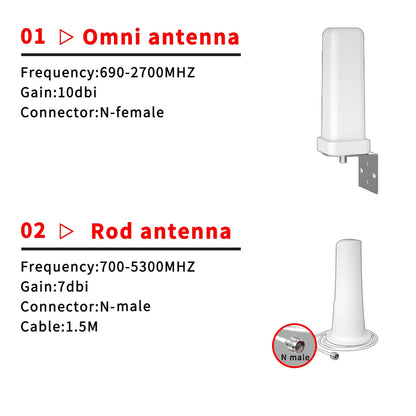 Amplificador Señal Celular 5 Bandas 2G/3G/4G LTE Repetidor 700/1700/1900/2600 MHz
