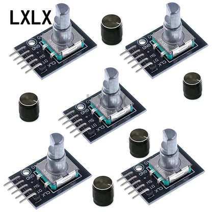 Módulo Encoder Rotatorio 360 Grados KY-040 con Botón (15x16.5mm) para Arduino (5 Unidades)