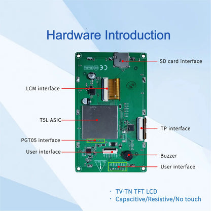 Pantalla Táctil Inteligente HMI DWIN 4.3" (480x272) TFT LCD - Bajo Costo
