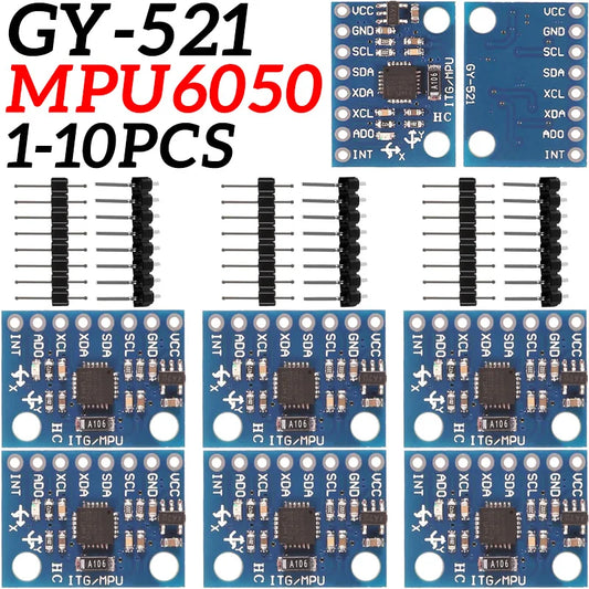Módulo Sensor Giroscopio Analógico 3 Ejes + Acelerómetro GY-521 (MPU-6050) para Arduino DIY Kit