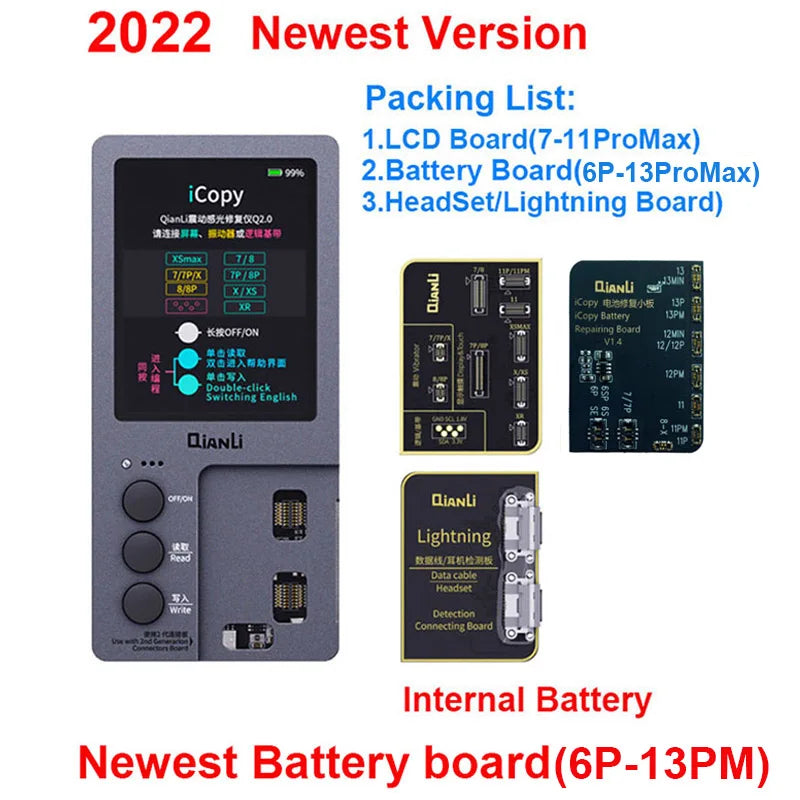 Qianli iCopy Plus LCD Screen Original Color Repair Programmer for Phone 11 Pro Max XR XSMAX XS 8P 8 7P 7 Vibration/Touch Repair