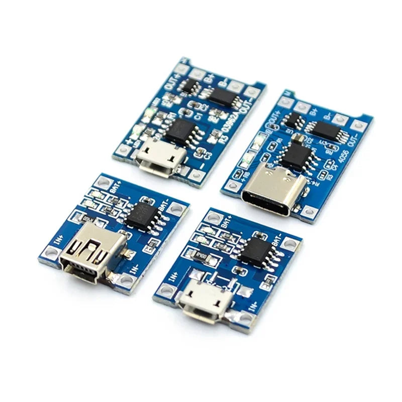 Lote 10/50 Pcs Módulo Cargador Batería Litio TP4056 USB-C 5V 1A 18650 con Protección Dual
