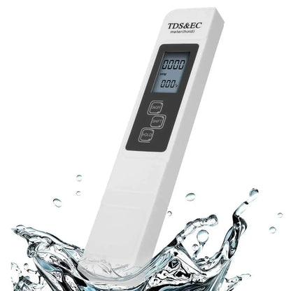Medidor Digital Calidad Agua TDS/EC Multifuncional (Rango 0-9990 ppm) Pureza/Temperatura (1 Unidad, Blanco)
