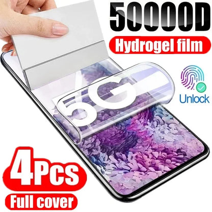 Film Hidrogel Protector Pantalla para Samsung Galaxy S8-S25 Ultra/Plus/FE / Note 8/9/10/20 Plus (Pack 4 Unidades)
