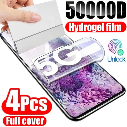Film Hidrogel Protector Pantalla para Samsung Galaxy S8-S25 Ultra/Plus/FE / Note 8/9/10/20 Plus (Pack 4 Unidades)