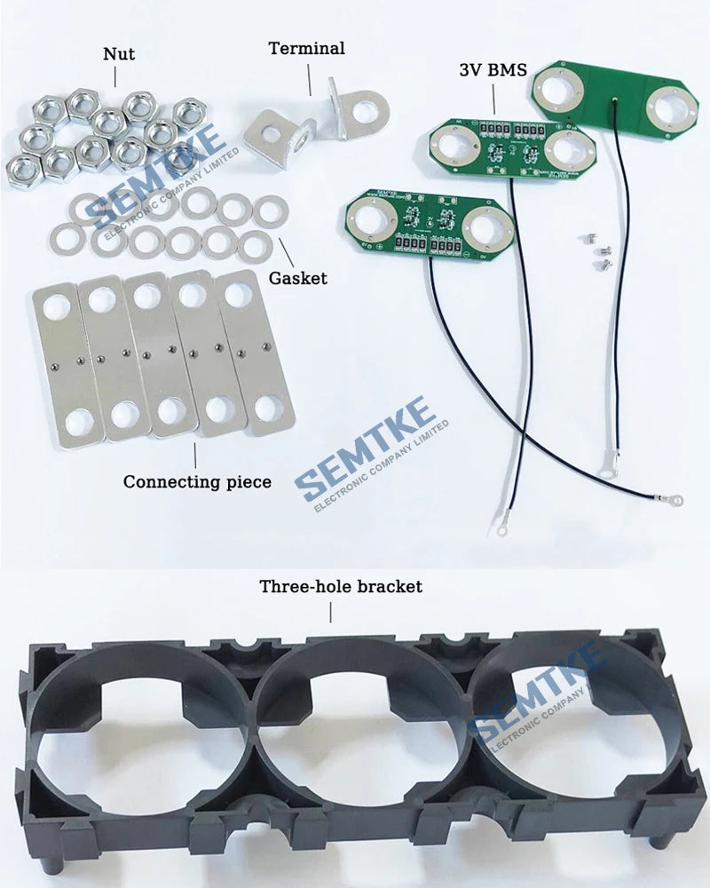Supercapacitor Farad 3000F 2.7V/3V con BMS, Placa Balanceadora y Soportes