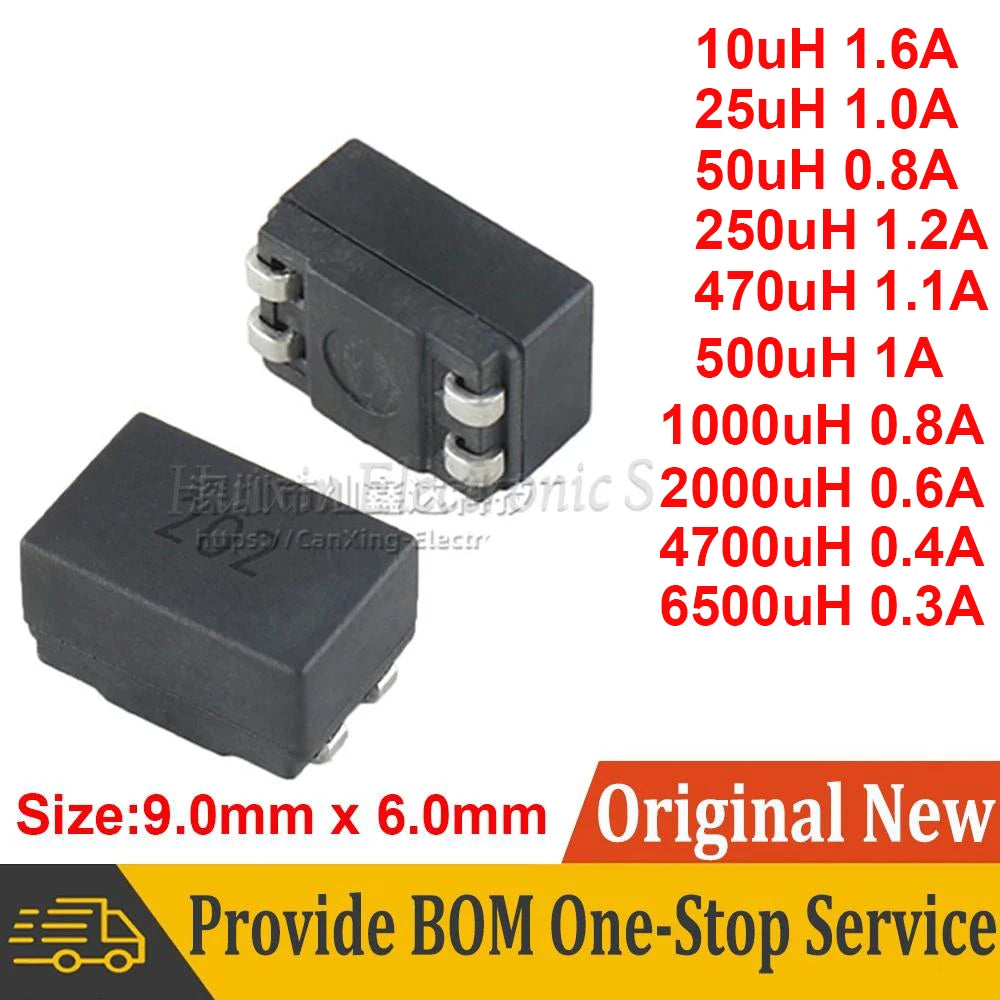 Choque Modo Común Moldeado SMD 0905 - Varios Valores (10uH a 2mH) - Lote 5 Piezas