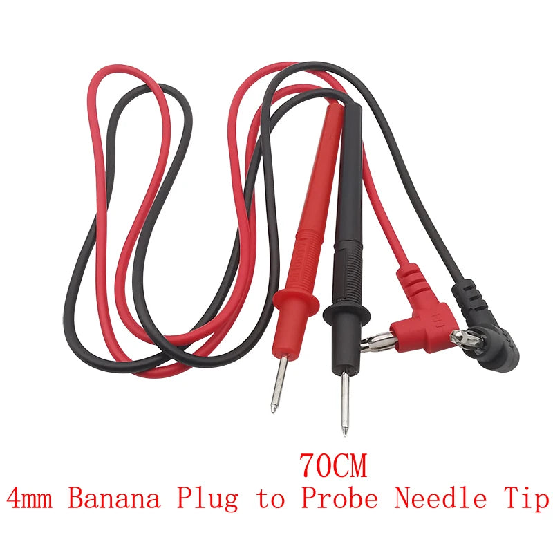 Puntas Prueba Universales Multímetro - Banana 4mm a Pinza Cocodrilo / Gancho / Aguja (1 Pza)