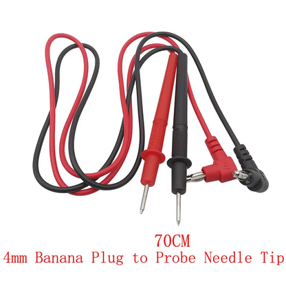Puntas Prueba Universales Multímetro - Banana 4mm a Pinza Cocodrilo / Gancho / Aguja (1 Pza)