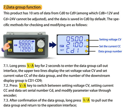 Módulo Fuente Alimentación Regulada Ajustable DC-DC Buck CC/CV 0-60V 15A/20A con Control WiFi App