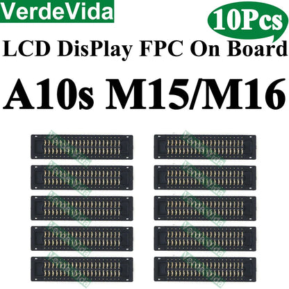 Conector FPC Pantalla LCD en Placa para Samsung Galaxy A10/A20/A21/A30S/A40/A50/A51/A70S / M12/M14/M15/M16 (10 Unidades)
