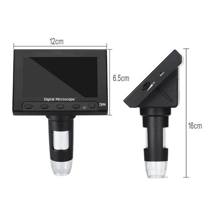 Elikliv DM4S 4.3 Inch LCD Digital Microscope 1000X LED 1080P Video Camera Microscope For Electronics Soldering Phone Repair Coin