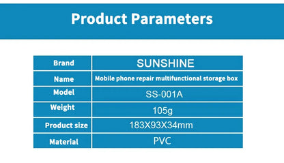 Caja Almacenamiento Multifuncional SUNSHINE SS-001A para Tornillos/Piezas Pequeñas Reparación Móviles/Placa Base