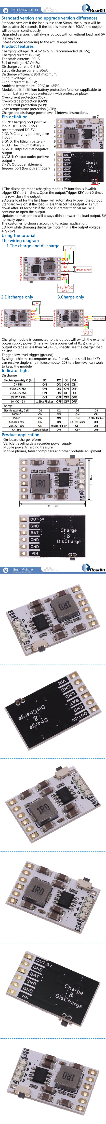TP5000 4.2V/3.6V/8.4V 1A/2A Lithium Ion 18650 Battery Charging Board Charger Module CD42 TP5100 Lithium Iron Phosphate Battery