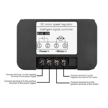 Controlador Velocidad Motor DC (10-55V 30A) PWM con Display LCD y Control Remoto Inalámbrico