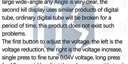 Módulo Convertidor Buck DC 5-23V a 0-16.5V 3A Max Step-Down Regulador Voltaje Ajustable LCD Dual Display