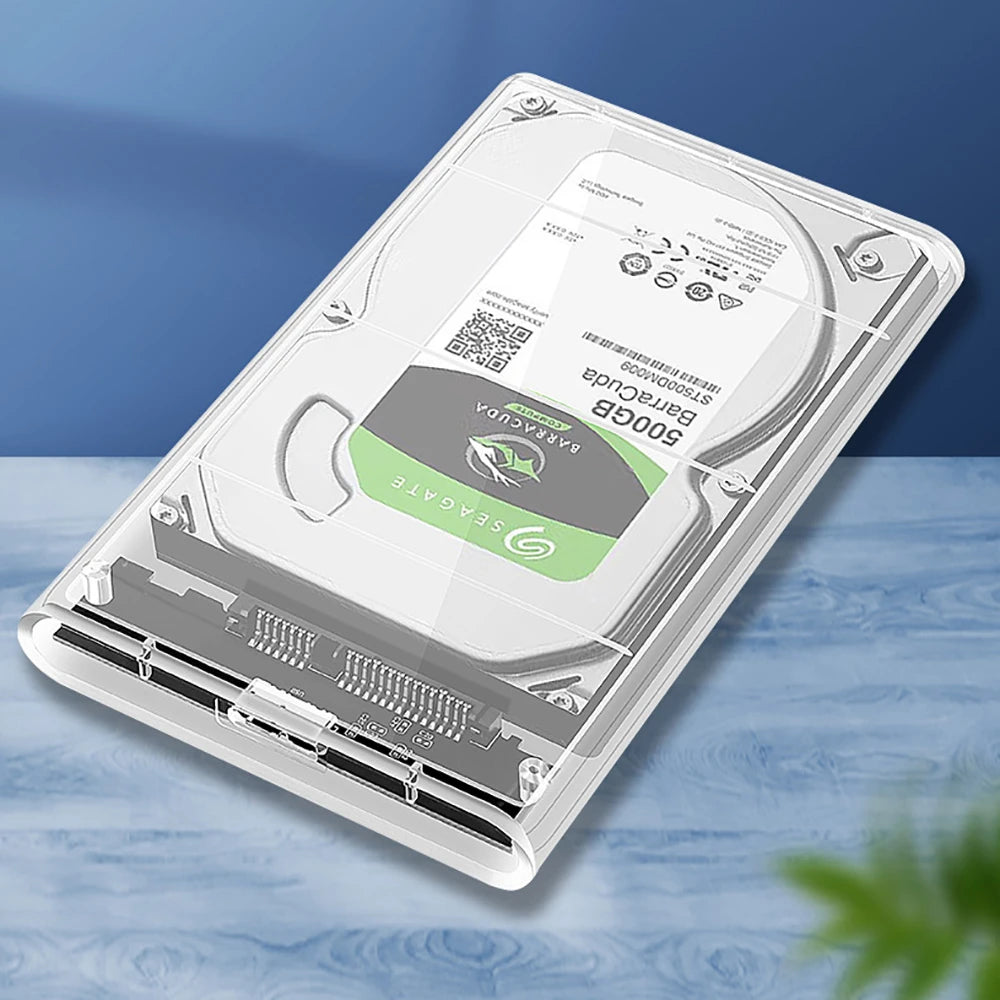 Carcasa Externa USB 3.0 para Disco Duro HDD/SSD SATA 2.5" (5Gbps) Caja Portátil Harddisk Cable Incluido
