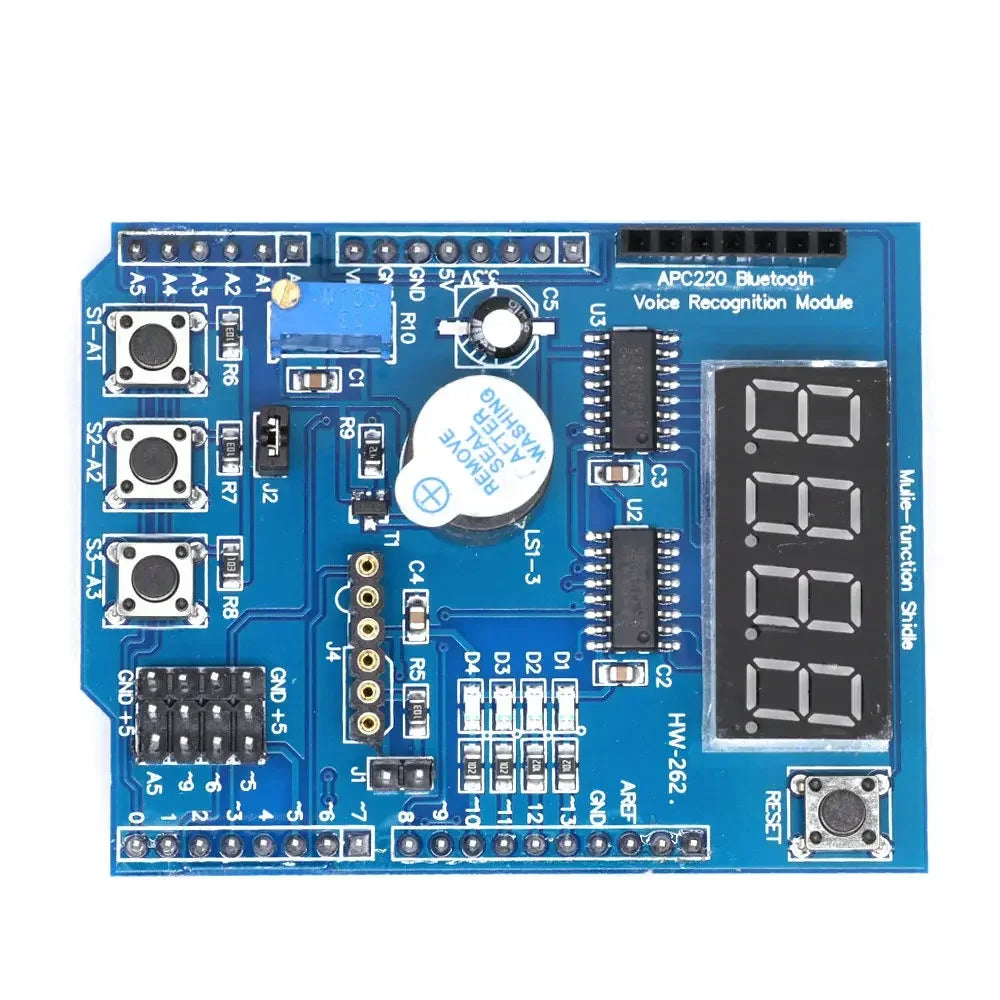Kit Placa Expansión Todo-en-Uno para Arduino UNO R3/Mega2560 (Control Servo, Shield Bluetooth, Módulos Educacionales)