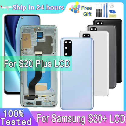 Pantalla TFT S20 Plus con marco para Samsung Galaxy S20 Plus G985F G986F pantalla LCD reemplazo de pantalla táctil Digital