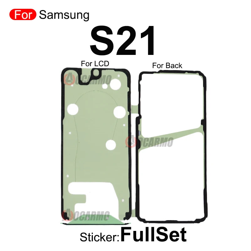 Adhesivo Doble Cara para Pegado Pantalla LCD Frontal y Tapa Batería Trasera Samsung Galaxy S21/S21+/S21FE/S21 Ultra