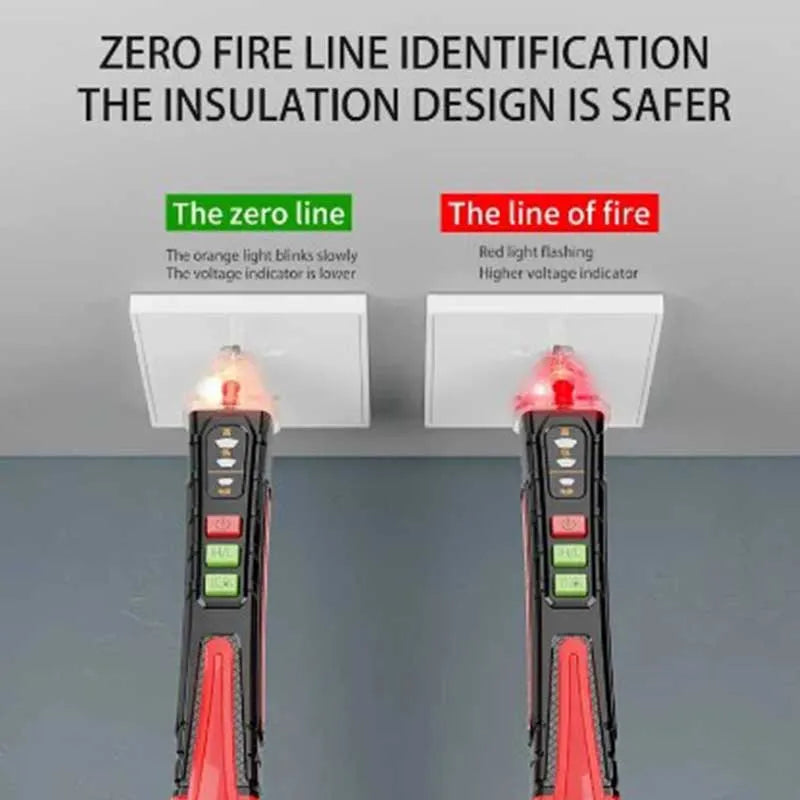 Lápiz Probador Eléctrico Inducido Alta Precisión (Electroprobe/Destornillador Detector Voltaje con Luz)