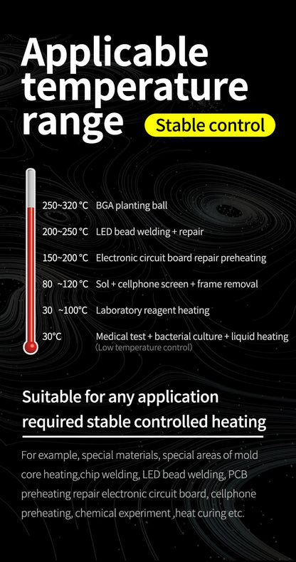 Heating Table MECHANIC HT-10 Smart CNC Constant Temperature Heat Iron Double Digital Display for PCB BGA Preheating Repair Tools