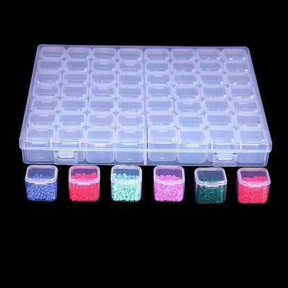Contenedor Almacenamiento Pintura Diamante (28/56 Ranuras Rejilla) Caja Herramientas Transparente Accesorios Bordado DIY Cuentas