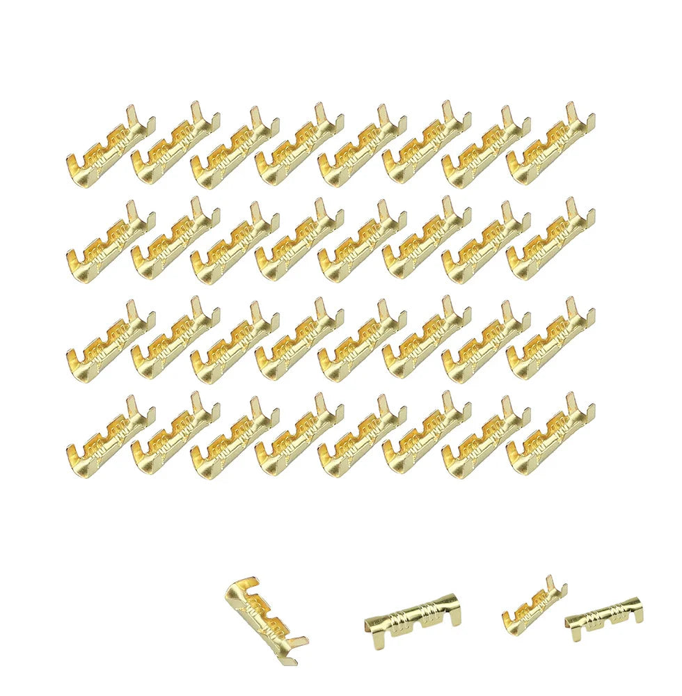 Conector Terminal Rápido Forma U 453 (Diente Pequeño, Fascia) para Cable 0.5-1.5mm² (50 Unidades)