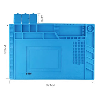 Alfombrilla Silicona Multifuncional Gruesa Magnética Antiestática Resistente Temperatura para Reparación Electrónica/Placa Base IC