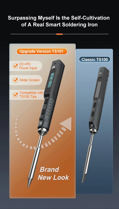 Original TS101 Soldering Iron Electric 65W Temperature Adjustable Programming TS100 Soldering Iron New Upgrade