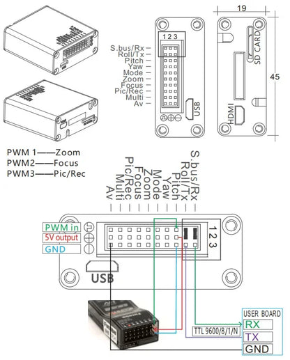 Payload Estabilizador Viewpro Z-Duo Pro para Cámara FLIR Duo Pro - Gimbal 3 Ejes (Búsqueda y Rescate)