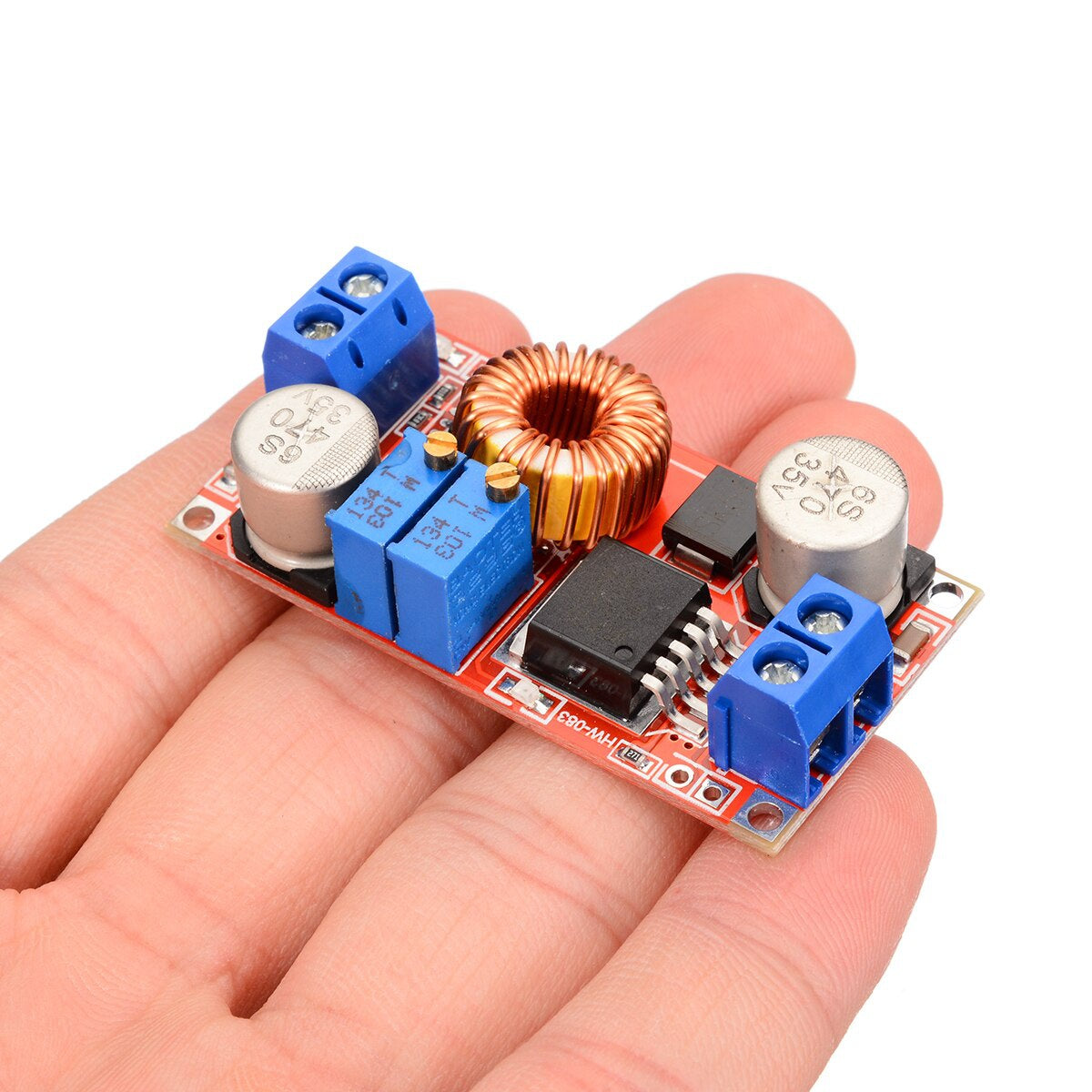 Módulo Convertidor Buck DC-DC 5A Ajustable CC/CV Step-Down Regulador Voltaje Placa Carga 5V/12V/24V