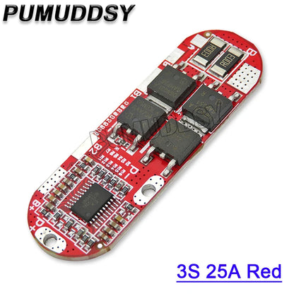6A 8A 10A 20A 25A 30A 40A 60A 3S Li ion Lithium Battery 18650 Charger PCB BMS Protection Board For Drill Motor Lipo Cell Module