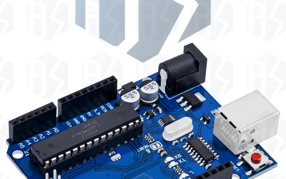 Placa Desarrollo Arduino UNO R3 (Oficial Certificada, ATMEGA16U2 + MEGA328P) con Cable USB Tipo A a B
