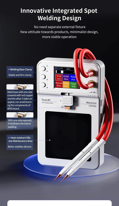 Qianli Macaron Max 2 Spot Welding Machine Adjustable 6 Speed Pulse Time Micro Spot Welder for Phone 11-15PM Battery repair tools