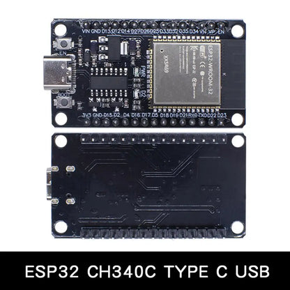 Placa Desarrollo ESP32 (30 Pines, ESP32-WROOM-32S/32D) Módulo Inalámbrico WiFi Bluetooth Doble Núcleo Bajo Consumo