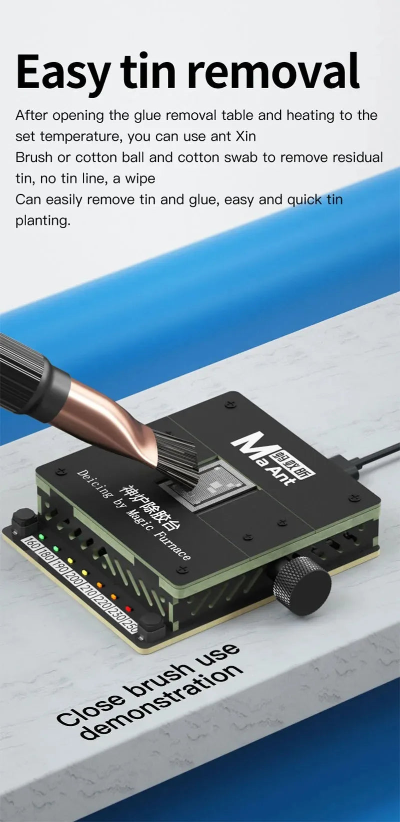 MaAnt SL-2 Preheating Platform Constant Temperature BGA glue removing station for iPhone Android CPU NAND flash IC Chips Repair