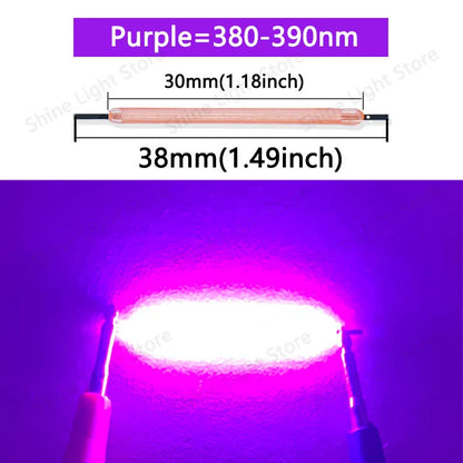 Filamento LED COB 3V 38mm para Bombilla Edison Decoración Hogar/Boda/Camping DIY (10-1200 Piezas)