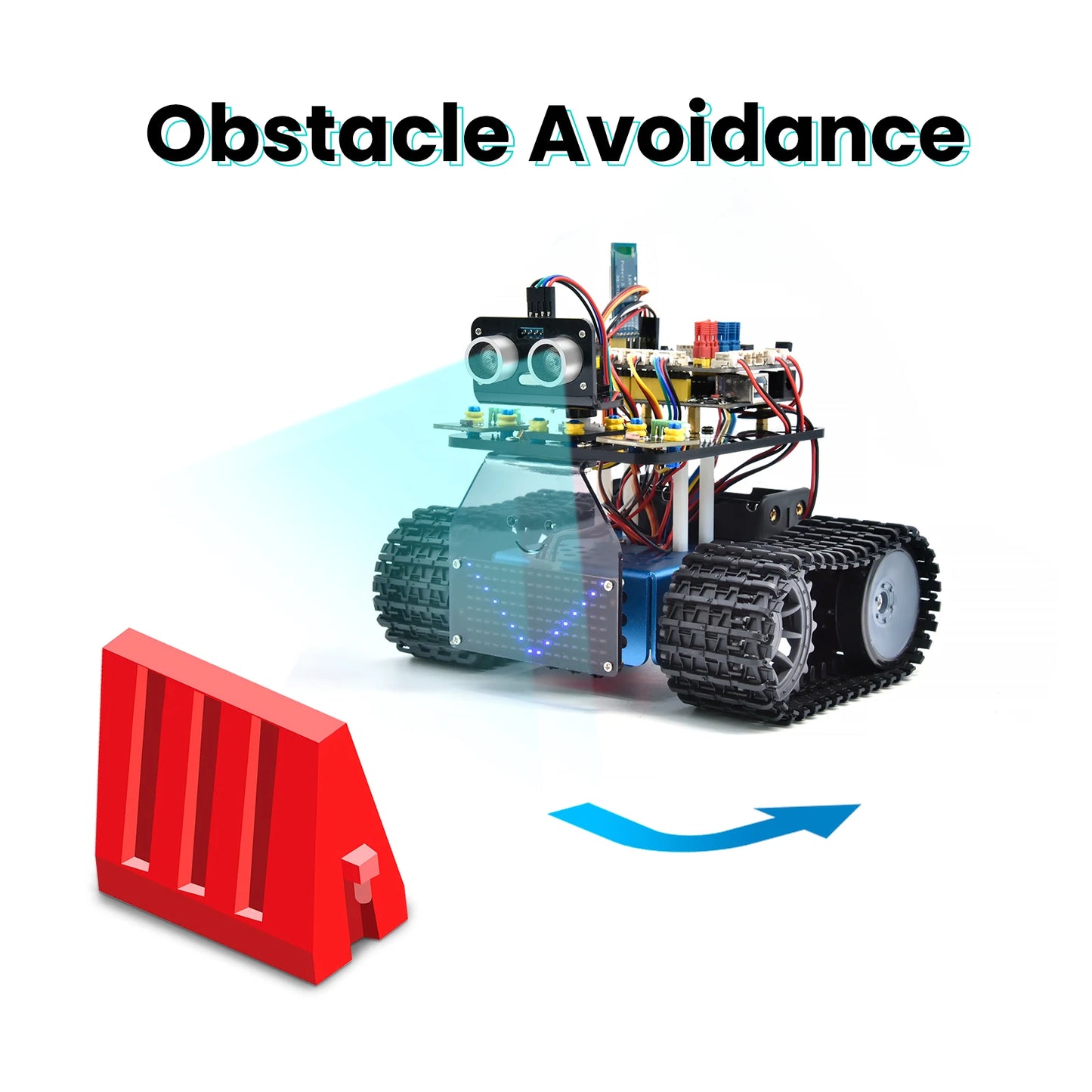 Kit Robot Tanque Inteligente Keyestudio Mini V3.0 (Actualizado) DIY STEM Programable compatible Arduino/Mixly