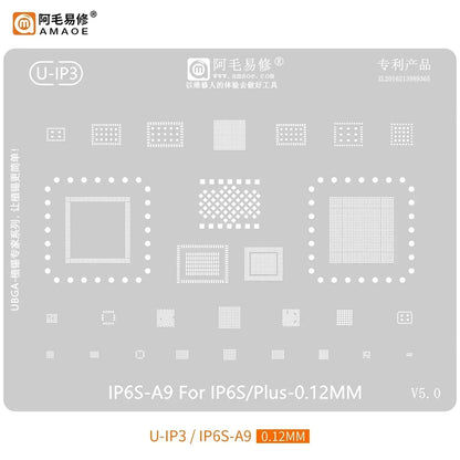 QIANLI MEGA-IDEA Black BGA Reballing Stencil Multifunction Universal Net for iPhone 6-16 Pro Max Planting Tin Steel Mesh tools