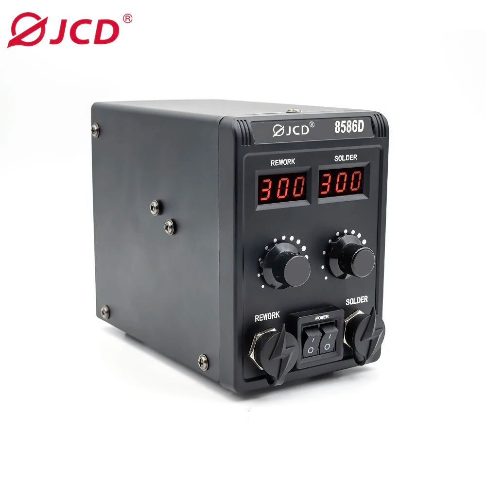JCD 8586D Soldering Station 2 IN 1 750W Hot Air Gun LCD Dual Digital Display Electric Soldering Iron SMD Welding Rework Station