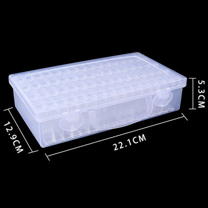 Caja Almacenamiento Plástico Organizador 28/32/48/56/64 Ranuras para Cuentas Pintura Diamante/Joyería/Accesorios DIY (1 Unidad)
