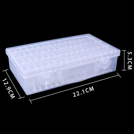Caja Almacenamiento Plástico Organizador 28/32/48/56/64 Ranuras para Cuentas Pintura Diamante/Joyería/Accesorios DIY (1 Unidad)