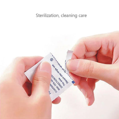 10/100Pcs Car Detailing Disposable Alcohol Disinfection Cotton Pad Wash Care Phone Cleaning Wiper Screen Glasses Cleaning Cotton